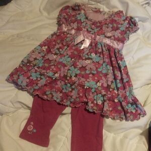 Floral Dress with Leggings